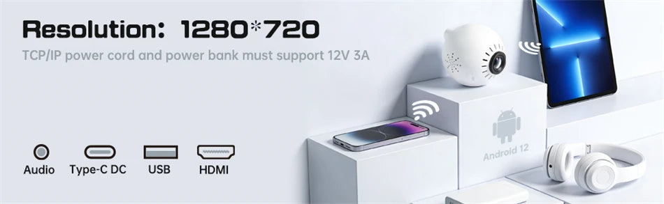 New K25 Mini 4K Full HD Android Projector 300 ANSI WiFi6 BT5.0 Short Throw Portable Mini for Home Theater Outdoor Movie 2026 New
