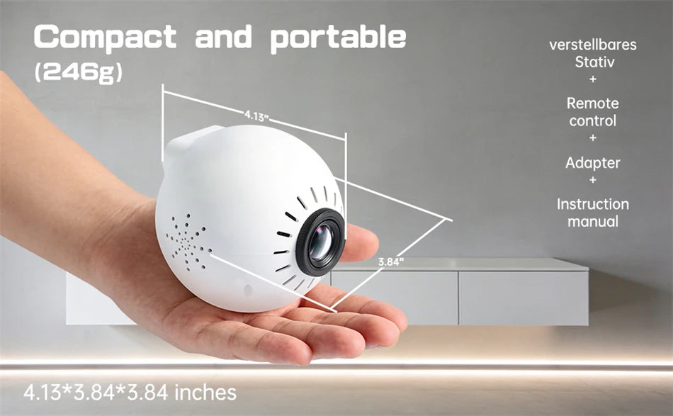 New K25 Mini 4K Full HD Android Projector 300 ANSI WiFi6 BT5.0 Short Throw Portable Mini for Home Theater Outdoor Movie 2026 New