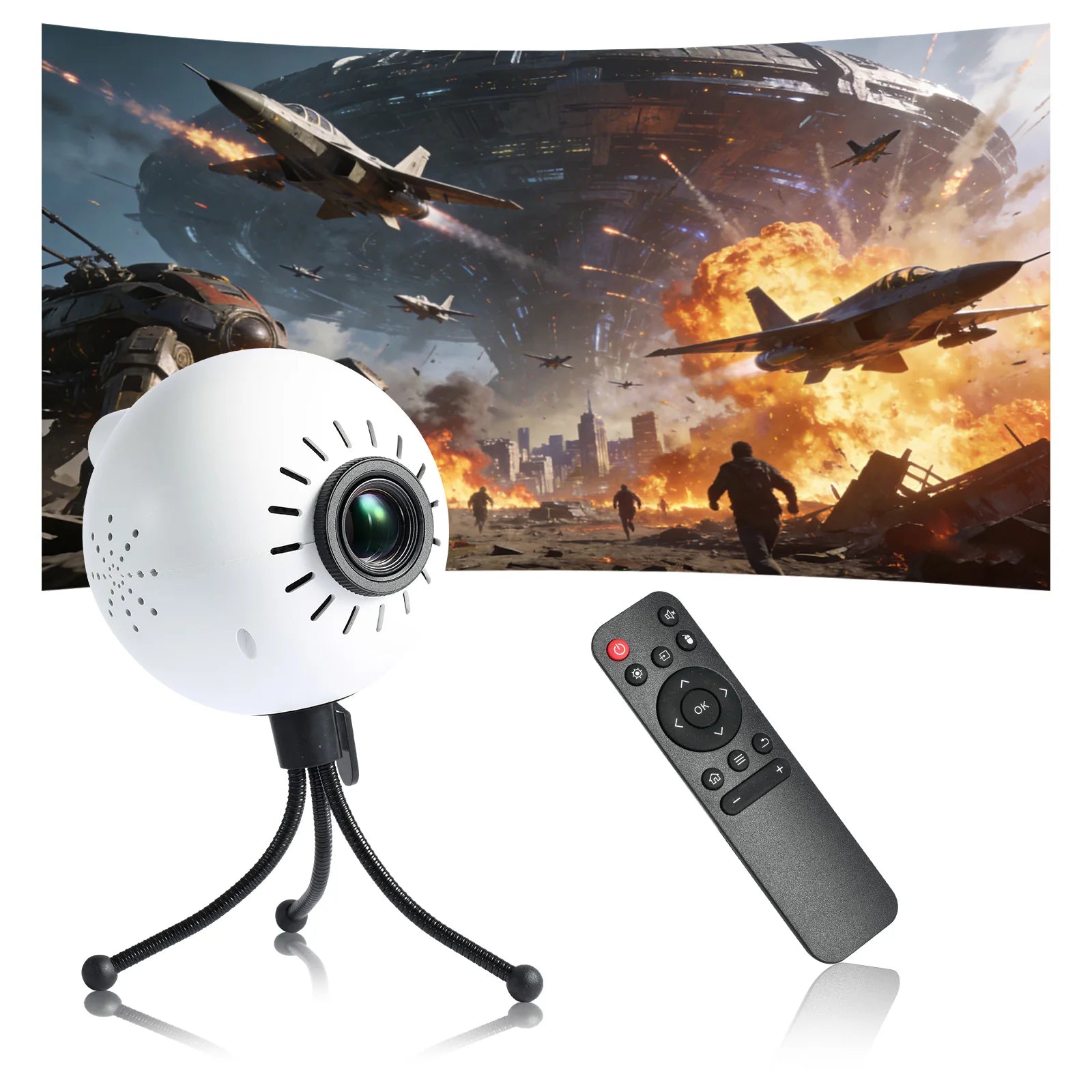 New K25 Mini 4K Full HD Android Projector 300 ANSI WiFi6 BT5.0 Short Throw Portable Mini for Home Theater Outdoor Movie 2026 New
