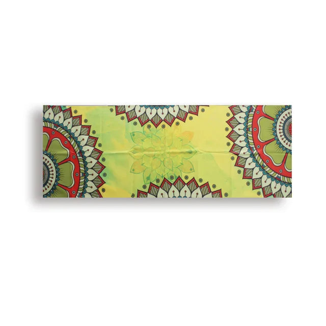 Yoga Mat Microfiber Print Pattern Foldable Portable Fitness Pilates Yoga Towel Soft Anti-slip Indoor Outdoor Sports Mat