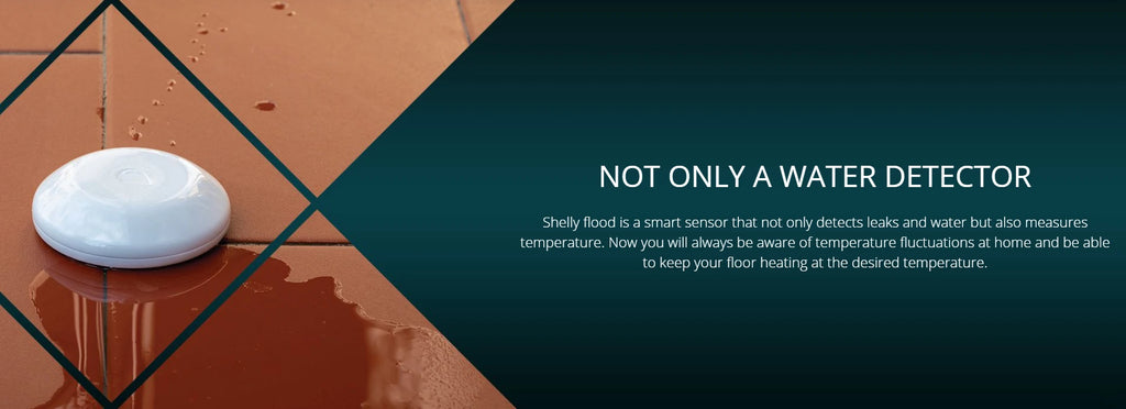 Shelly Flood Smart Home Wireless Water Leakage WiFi Sensor with Temperature Measurement Liquid Detector Monitor Remotely