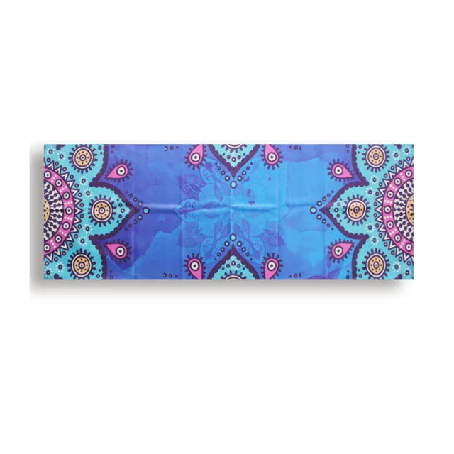 Yoga Mat Microfiber Print Pattern Foldable Portable Fitness Pilates Yoga Towel Soft Anti-slip Indoor Outdoor Sports Mat