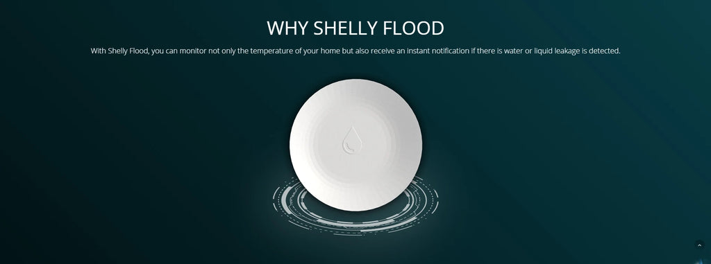 Shelly Flood Smart Home Wireless Water Leakage WiFi Sensor with Temperature Measurement Liquid Detector Monitor Remotely