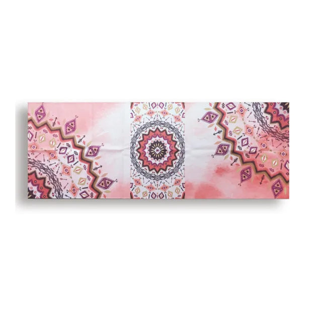 Yoga Mat Microfiber Print Pattern Foldable Portable Fitness Pilates Yoga Towel Soft Anti-slip Indoor Outdoor Sports Mat