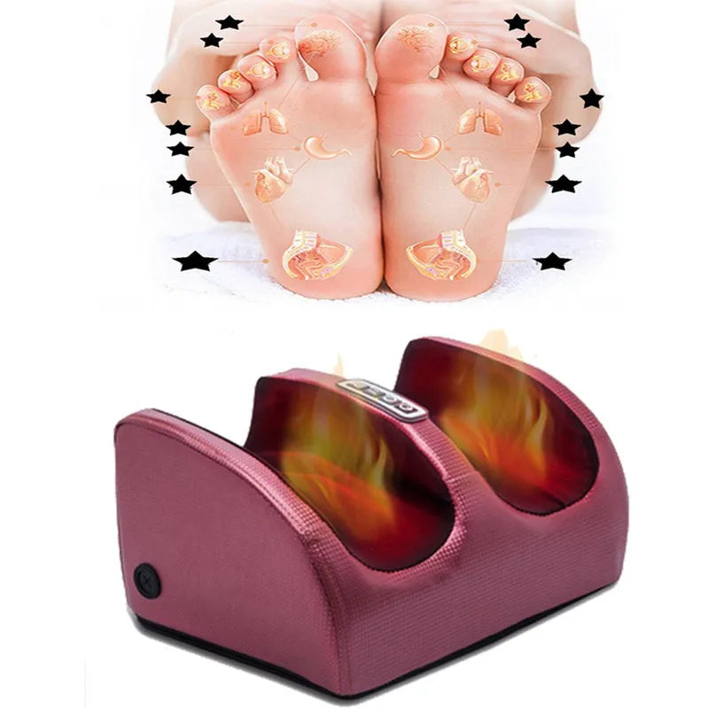 Foot Massage Instrument Heating Therapy Foot Massager Machine Shiatsu Kneading Roller For Muscle Relief Leg Pain Tool