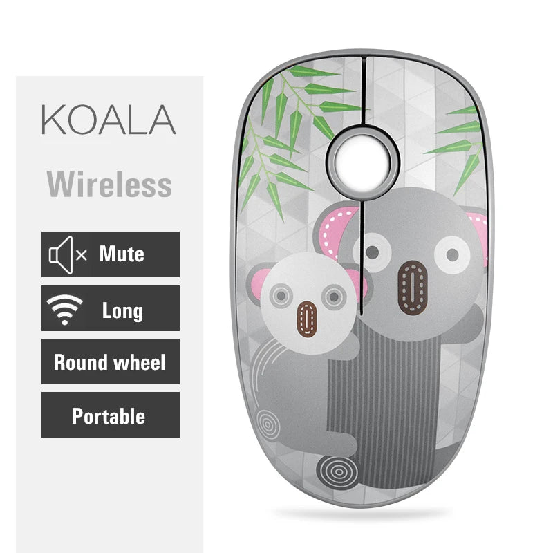 laptop wireless mouse mute  cute cartoon Office Games unlimited family mouse