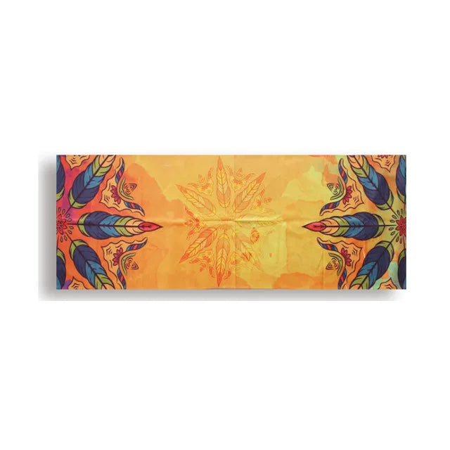 Yoga Mat Microfiber Print Pattern Foldable Portable Fitness Pilates Yoga Towel Soft Anti-slip Indoor Outdoor Sports Mat