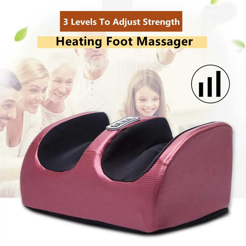Foot Massage Instrument Heating Therapy Foot Massager Machine Shiatsu Kneading Roller For Muscle Relief Leg Pain Tool