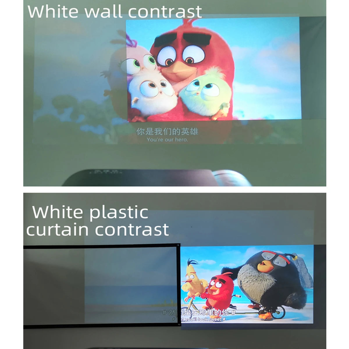 MIXITO Projector 4:3 Scale 60 72 84 92 100 110 Inch 1080P HD Foldable Portable Projection Screen For Home Cinema Indoor