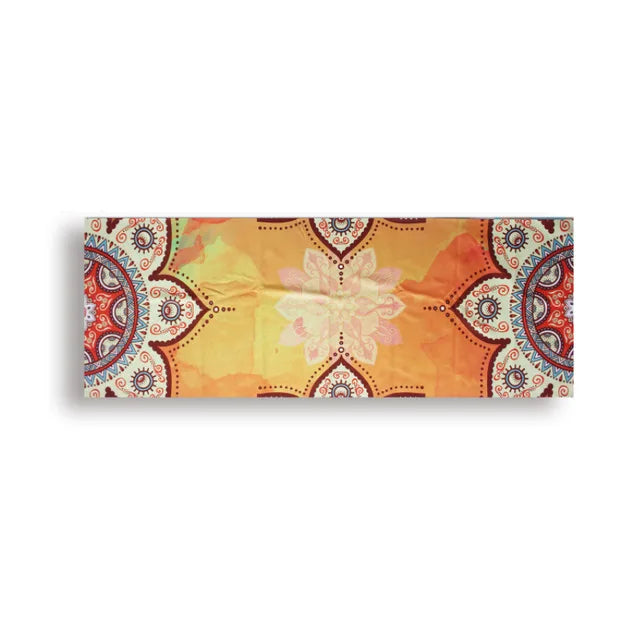Yoga Mat Microfiber Print Pattern Foldable Portable Fitness Pilates Yoga Towel Soft Anti-slip Indoor Outdoor Sports Mat