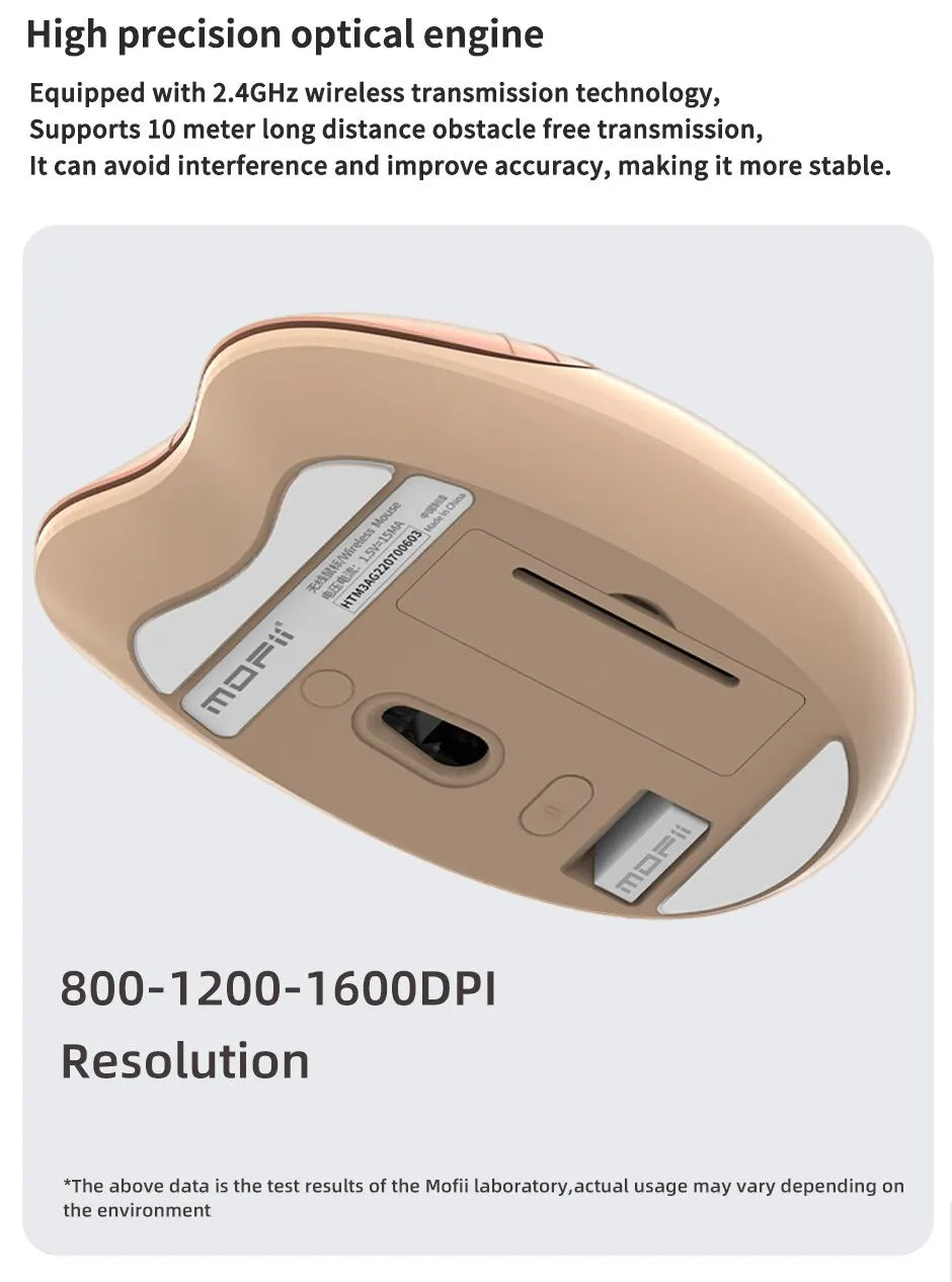 Mofii Cute Cat 2.4G Wireless Mouse, USB Receiver Plug and Play, 3 Adjustable DPI, Compatible with Laptop,PC, Computer