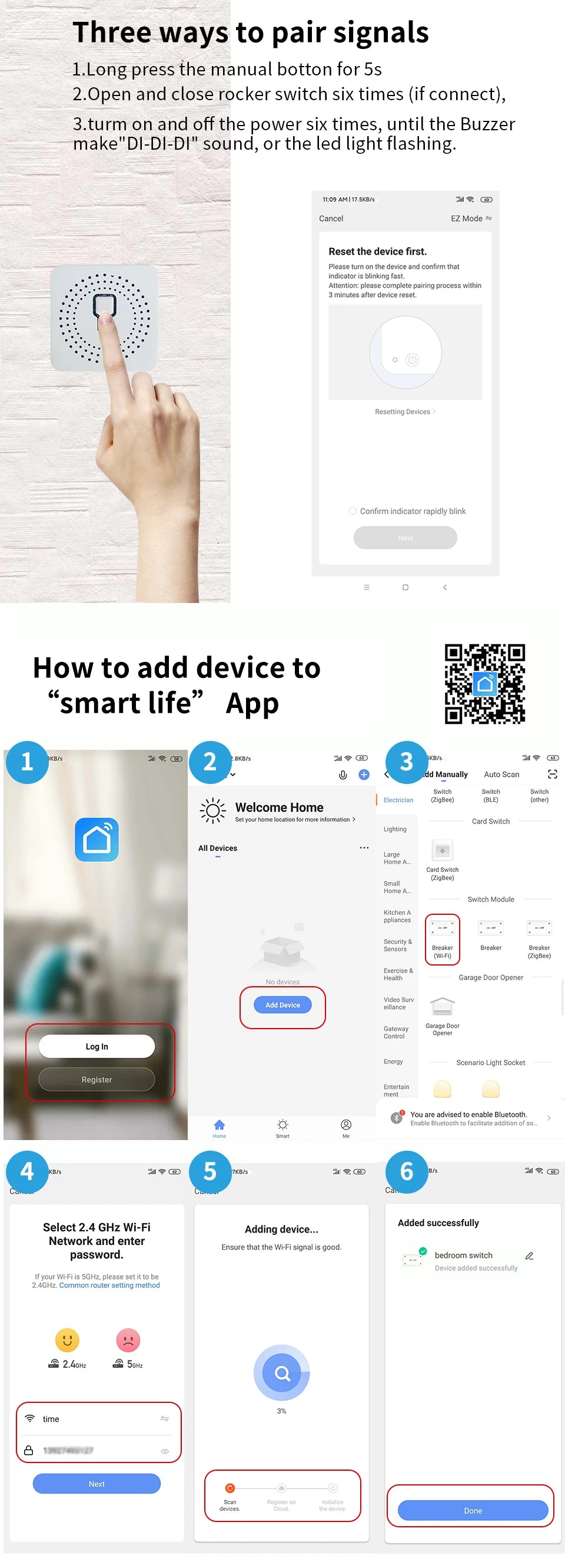 Smart Mini WiFi Switch — Voice & APP Control, 16A, Flame-Retardant, Easy Install