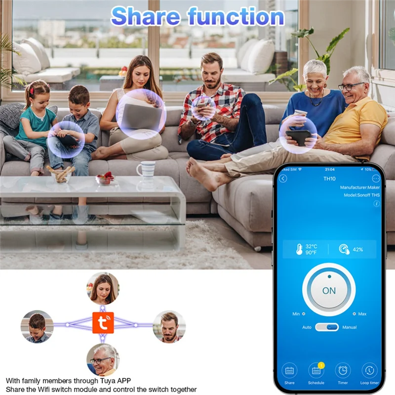 WIFI Smart Switch 30A High Power App Remote Home Automation Socket Voice Lamps And Lanterns Smart Homem12k