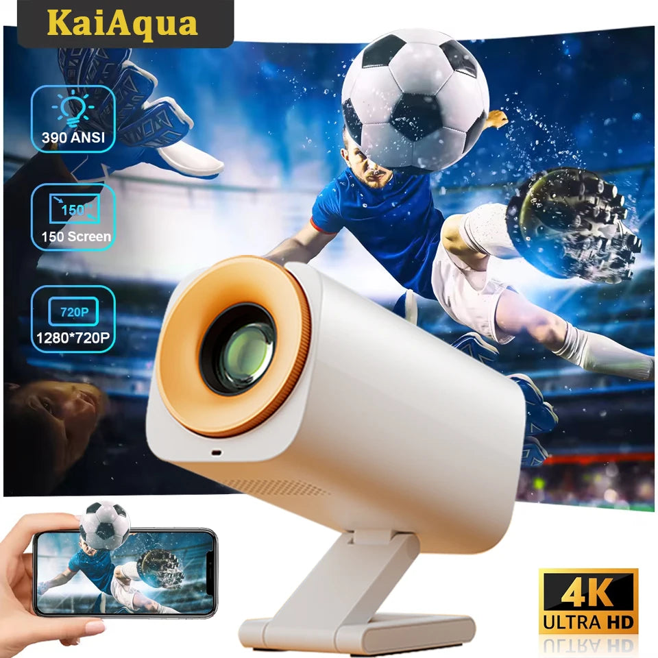 2026 New Mini Projector Smart Home Theater Wifi6 BT 5.0 Android 11 4k Ultra HD 180 Rotation Mobile Projection Game Projection