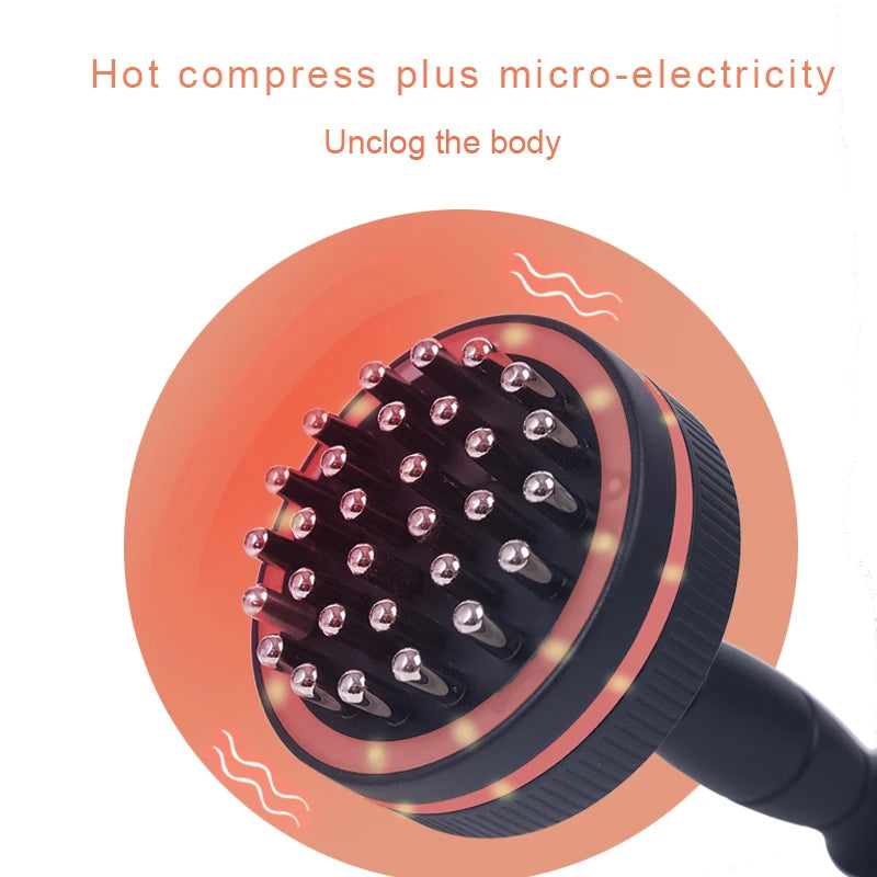 Electric Massager Meridian Massage Brush GuaSha Heating Microcurrent Anti Cellulite Beauty Scraping Infrared Heat Slimming