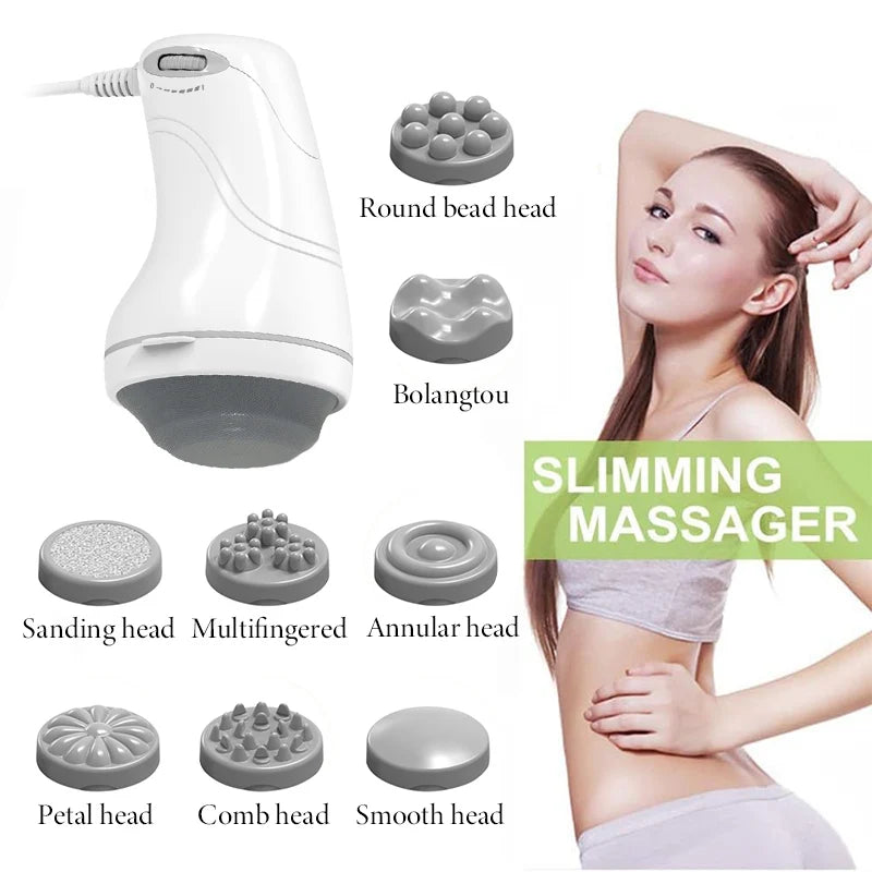 Home Appliance Massager, Multifunctional Household Massager, Abdominal Massage, Unisex, Full-Body Comfort Massager, Adjustable Multi-Speed Massage, Equipped with 8 Massage Heads, Suitable for Full-Body Relaxation, Muscle Rela