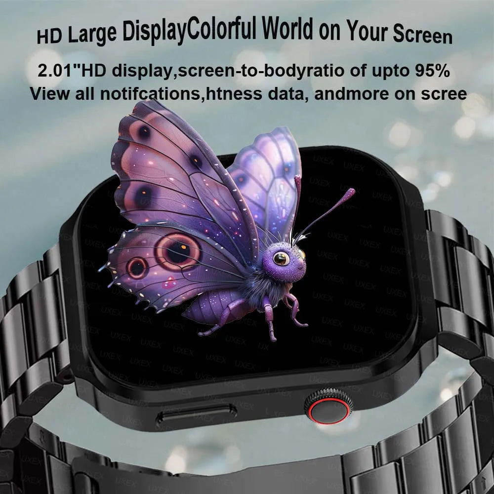 2026 New Smartwatch Men 2.01" Full Touch Screen Stopwatch Calculator Bluetooth Call Game Sport Smart Watches Multifunction Women