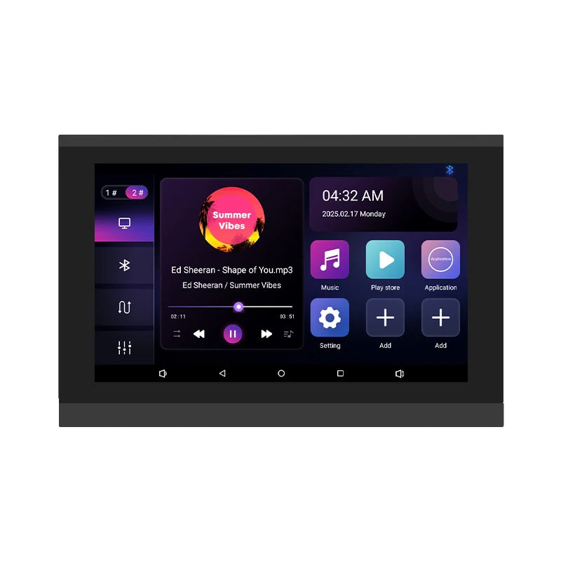 Smart Audio System Home Theater Sound in Wall power Amplifier Android WiFi Bluetooths system with 5 inch Stereo Ceiling Speakers
