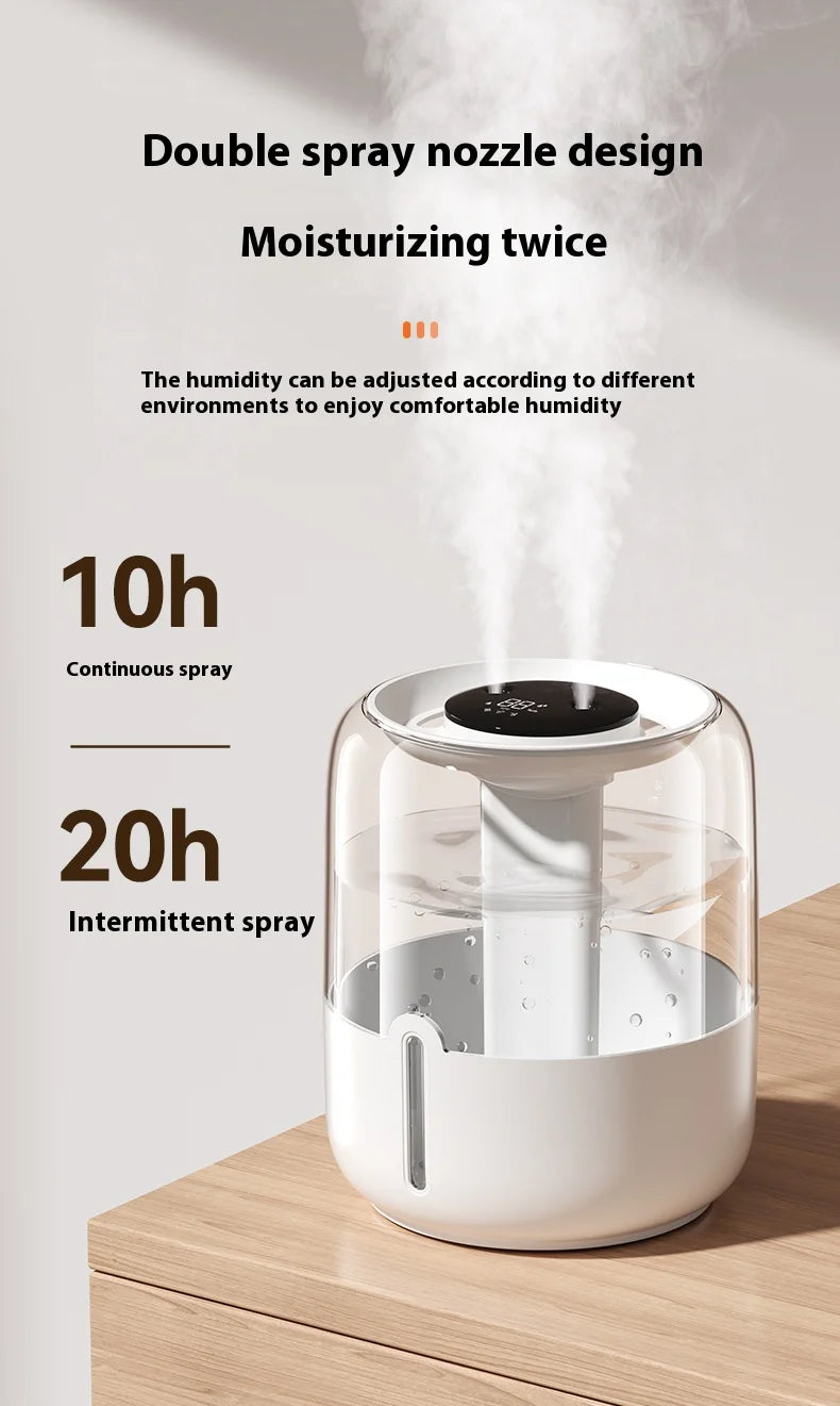 High Quality Factory Wholesale Smart Home Products 3.8L Double Water Mist Spray Smart Air Humidifier With Wholesale Price