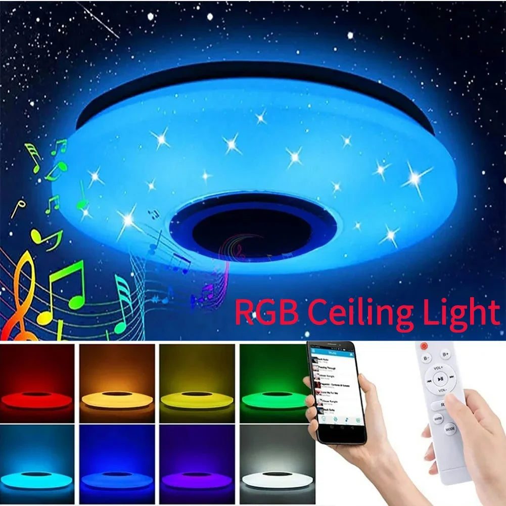 Smart RGB Ceiling Lamp — Bluetooth, APP Control, Color Changing for Kids & Living Rooms