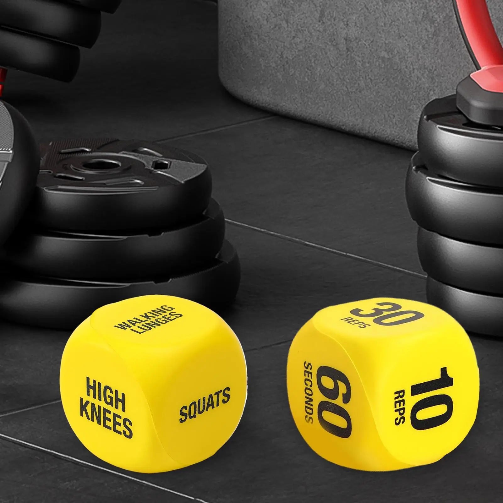 Workout Dice 1-Pair Exercise Dice Randomizer Fun Fitness Challenge Game for Home Gym No Repeat Strength Training Party Game