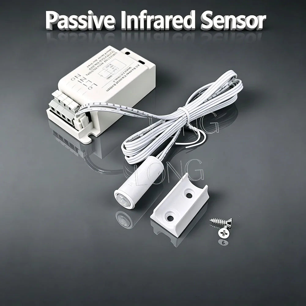 Smart Home PIR Infrared Detector, Human Motion Sensor AC100-240V, Light Sensing Auto Switch for Ceiling Cabinet Indoor Lamp