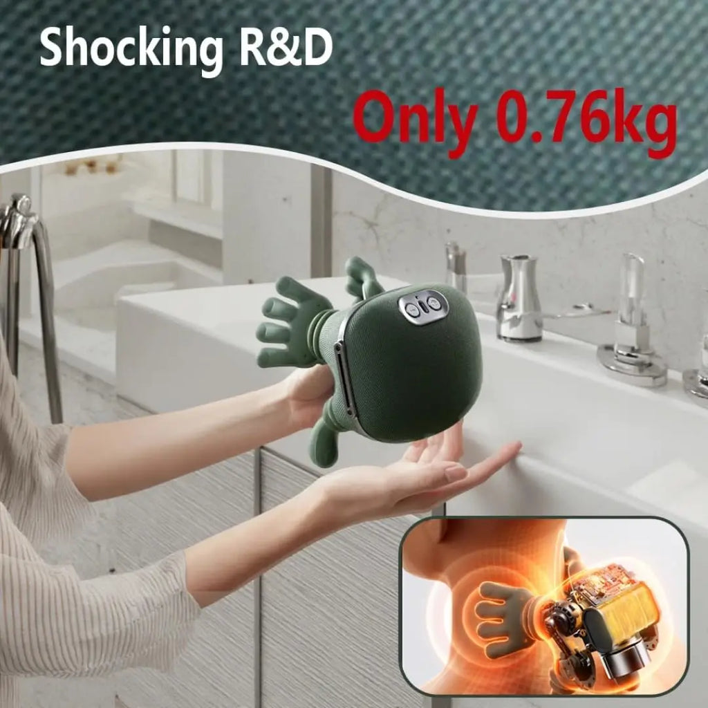 Neck Shoulder Massager Finger Pressure Shiatsu Neck Back and Shoulder Massager Electric Kneading Neck Deep Massage Muscle Relax