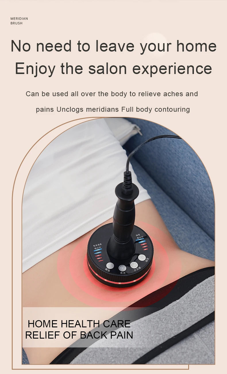 Electric Massager Meridian Massage Brush GuaSha Heating Microcurrent Anti Cellulite Beauty Scraping Infrared Heat Slimming