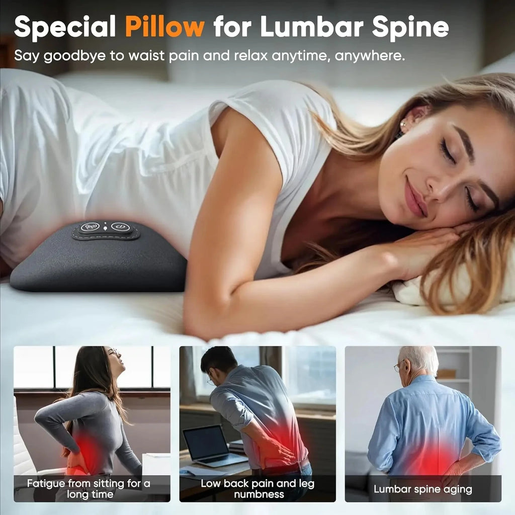 Multi-functional 3-in-1 Back Massager with Relief Bed Sleeping Shiatsu Deep Tissue Portable Shoulder Lower Back Pain Relief