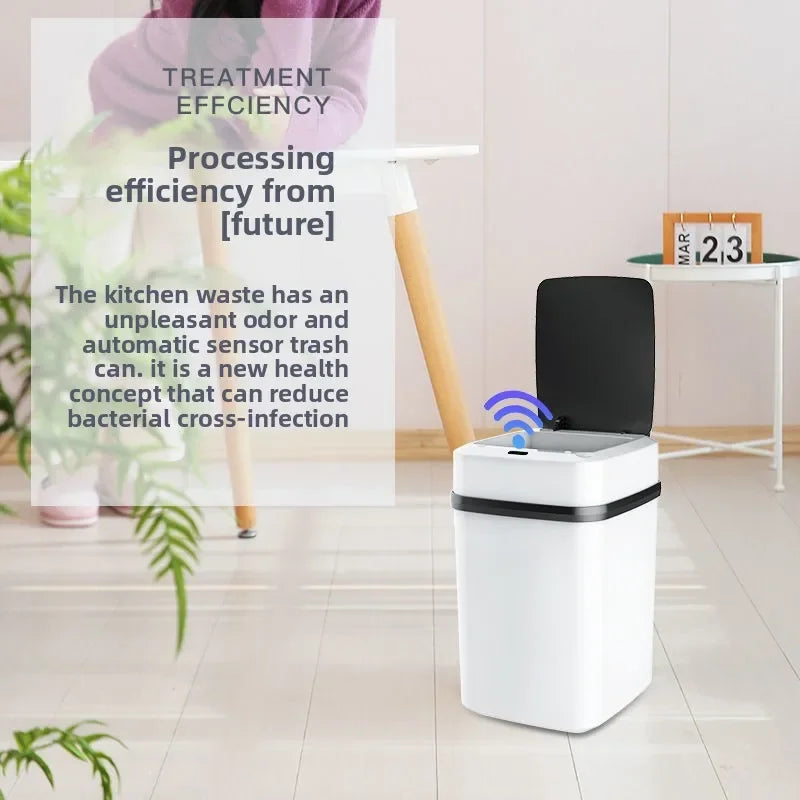 Smart Sensor Trash Can — 13L Automatic Touchless, Waterproof for Kitchen & Bathroom