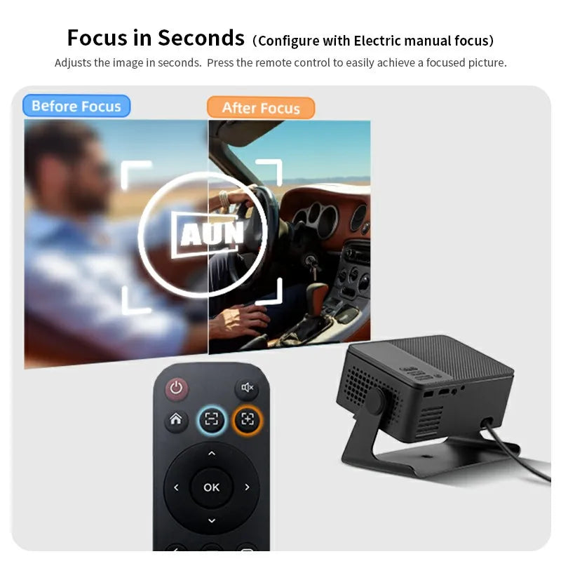 AUN A32 Pro Portable Projector — Android, 4K 1080P, Laser, WiFi, LED, Smart TV for Home & Outdoor