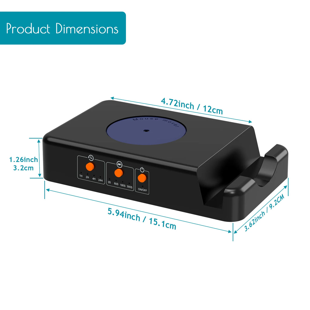 Mouse Mover with Adjustable Interval Timer,Ultra-Silent Motor,Mouse Jiggler Simulates Real Mouse Movement Keeping Computer Awake