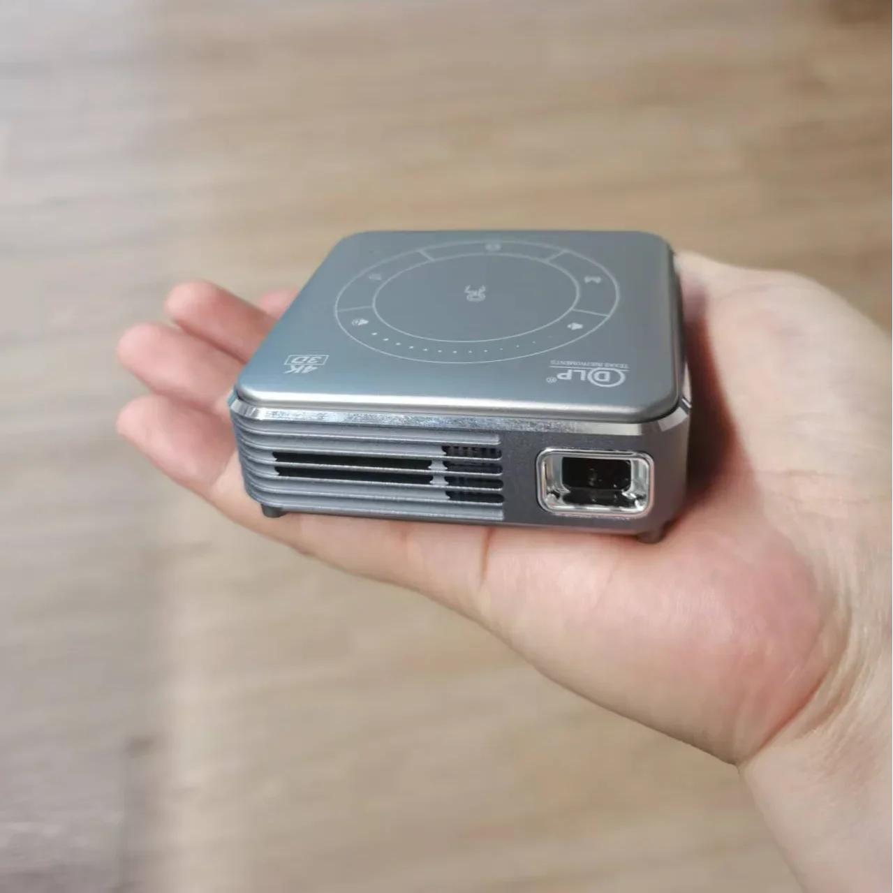 Mini 3D Portable Projector — 4K DLP, Android, WiFi, Bluetooth, Rechargeable Battery, Outdoor & Car Use