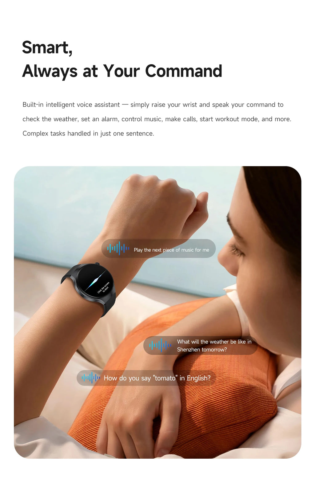 The new 2026 smartwatch is designed with a 1.7-inch high-definition screen, specifically designed for outdoor sports shooting
