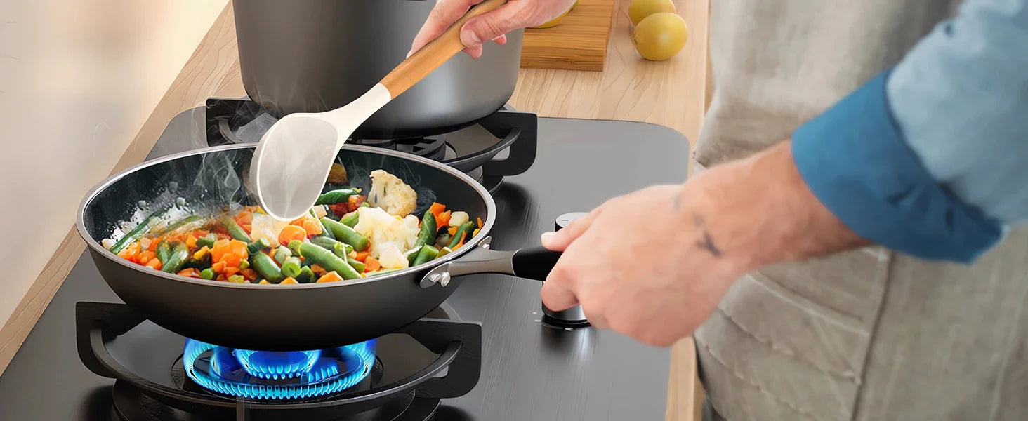 Kitchen Kit 12 Pieces Silicone Food Grade Utensils Cooking Sets Turner Spatula Measuring Spoon Practical Cookware Tool Kitchenwa
