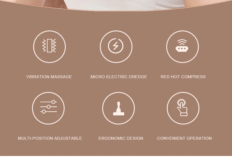 Electric Massager Meridian Massage Brush GuaSha Heating Microcurrent Anti Cellulite Beauty Scraping Infrared Heat Slimming