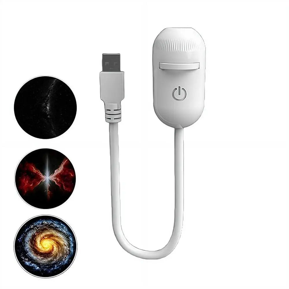 Mini 2-in-1 Galaxy Star Projection Night Light Energy Saving USB LED Starry Sky Lamp Romantic Mood Lighting Home Bedroom Decor