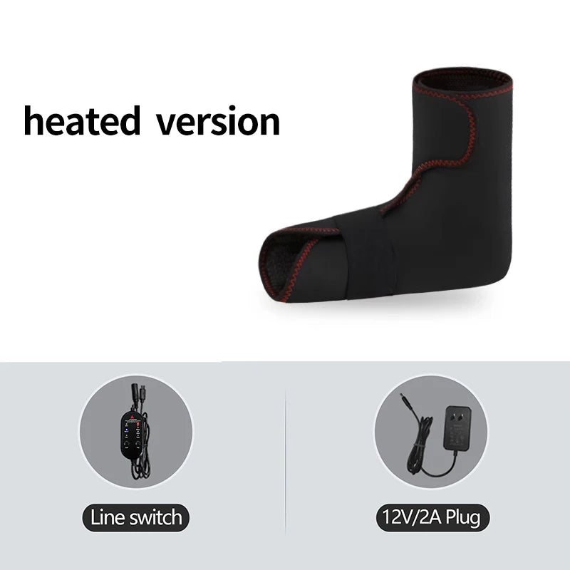 Electric Foot Massager with Heat & Vibration，For Recovery，Heat Therapy Relief Pain ，Sports Injuries,Joint Warmth, 3-Level Timer