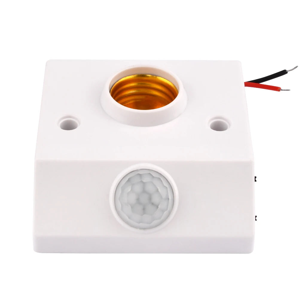 Smart 110-240V 100W PIR Induction Infrared Motion Sensor E27 LED Lamp Base Holder With Light Control Switch Bulb Socket Adapter