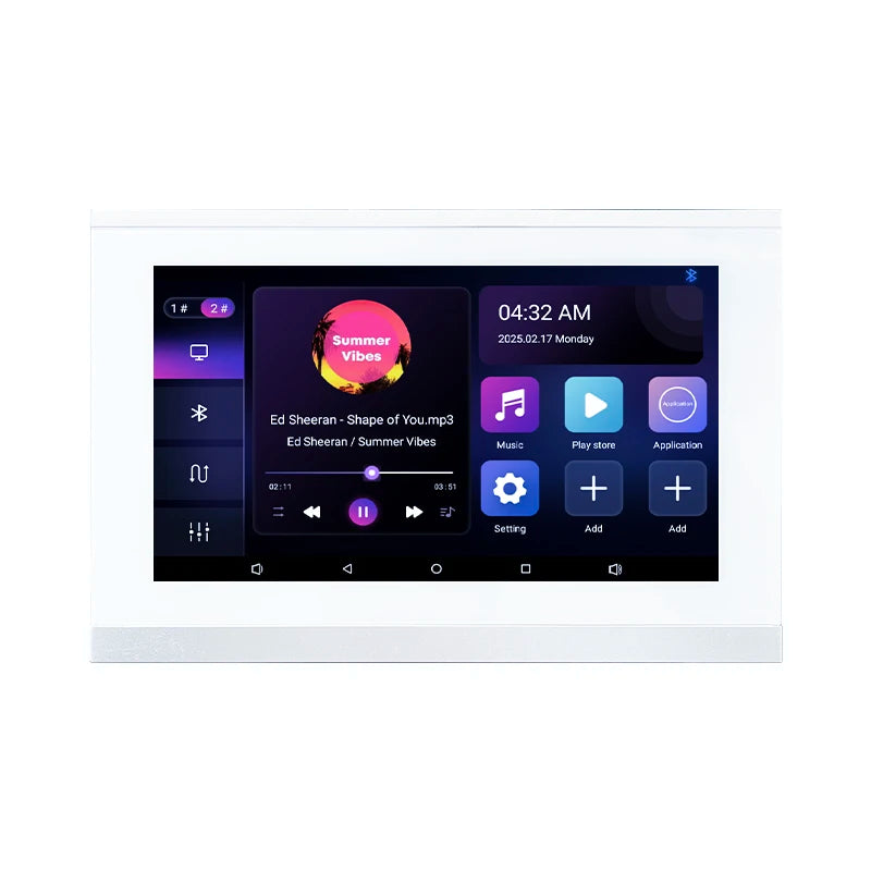 Smart Audio System Home Theater Sound in Wall power Amplifier Android WiFi Bluetooths system with 5 inch Stereo Ceiling Speakers
