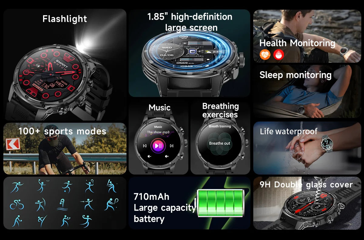 2026 Smart Watch 1.85-inch high-definition screen 710 mAh large-capacity battery. Equipped with sports mode, Bluetooth calling