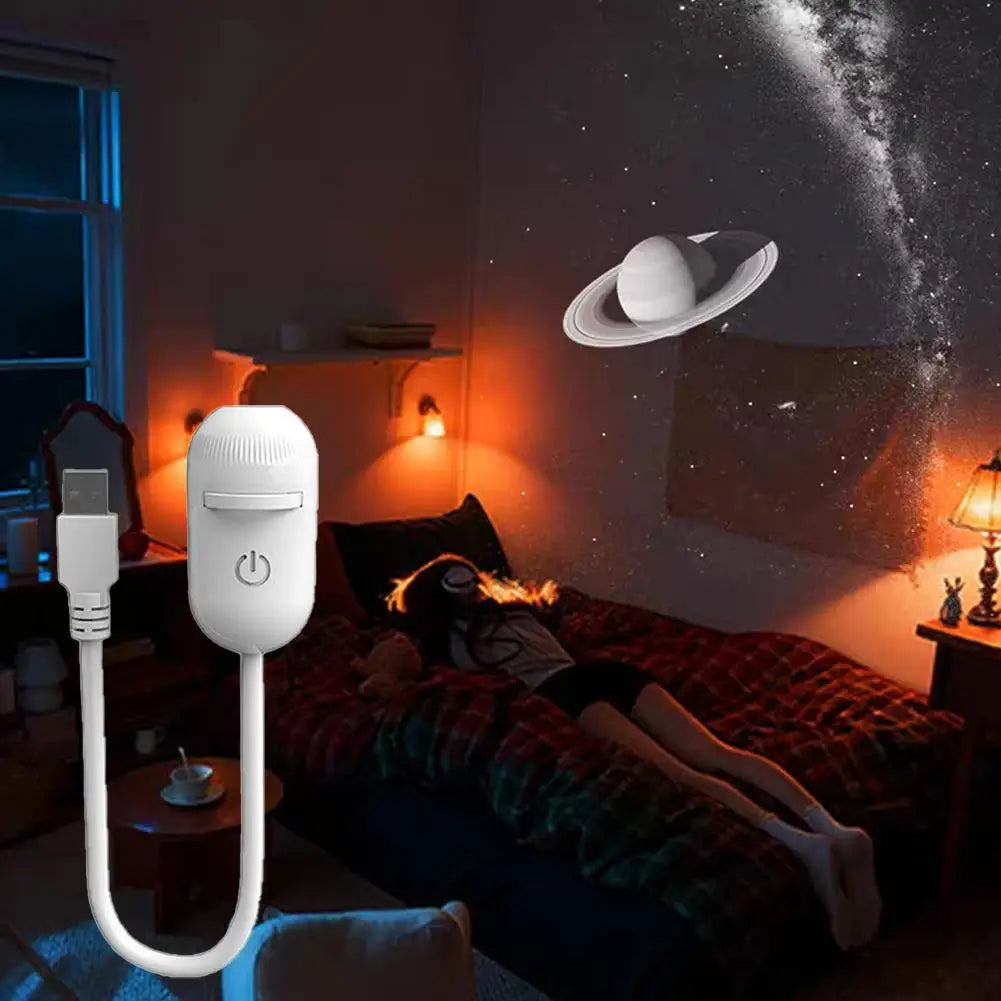 Mini 2-in-1 Galaxy Star Projection Night Light Energy Saving USB LED Starry Sky Lamp Romantic Mood Lighting Home Bedroom Decor
