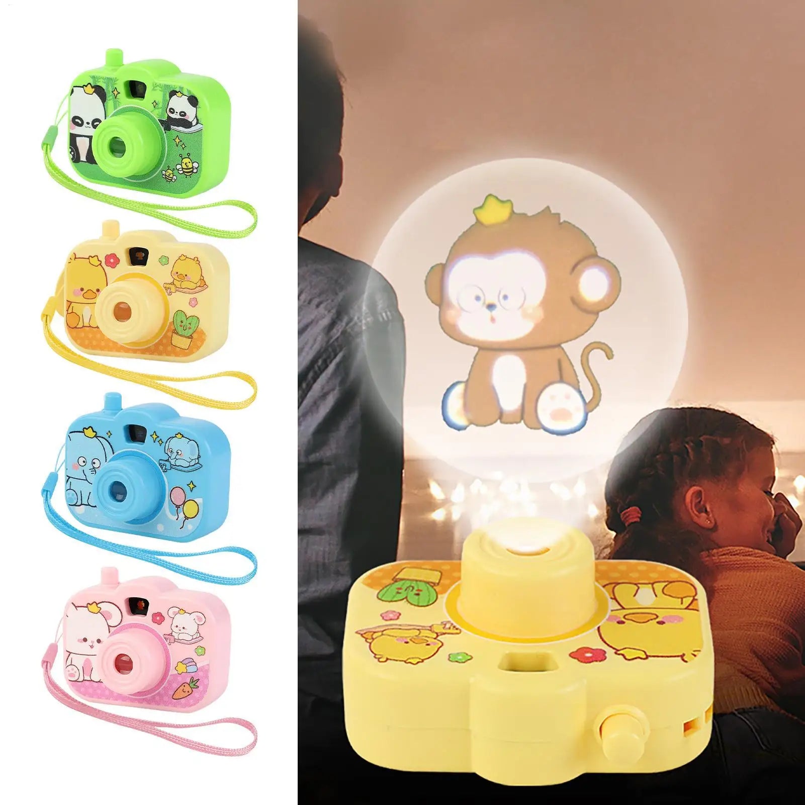 Kid Mini Projection Camera Toy Animal Image Indoor Projector Educational Learning Projector Toys Projector For Learning Portable