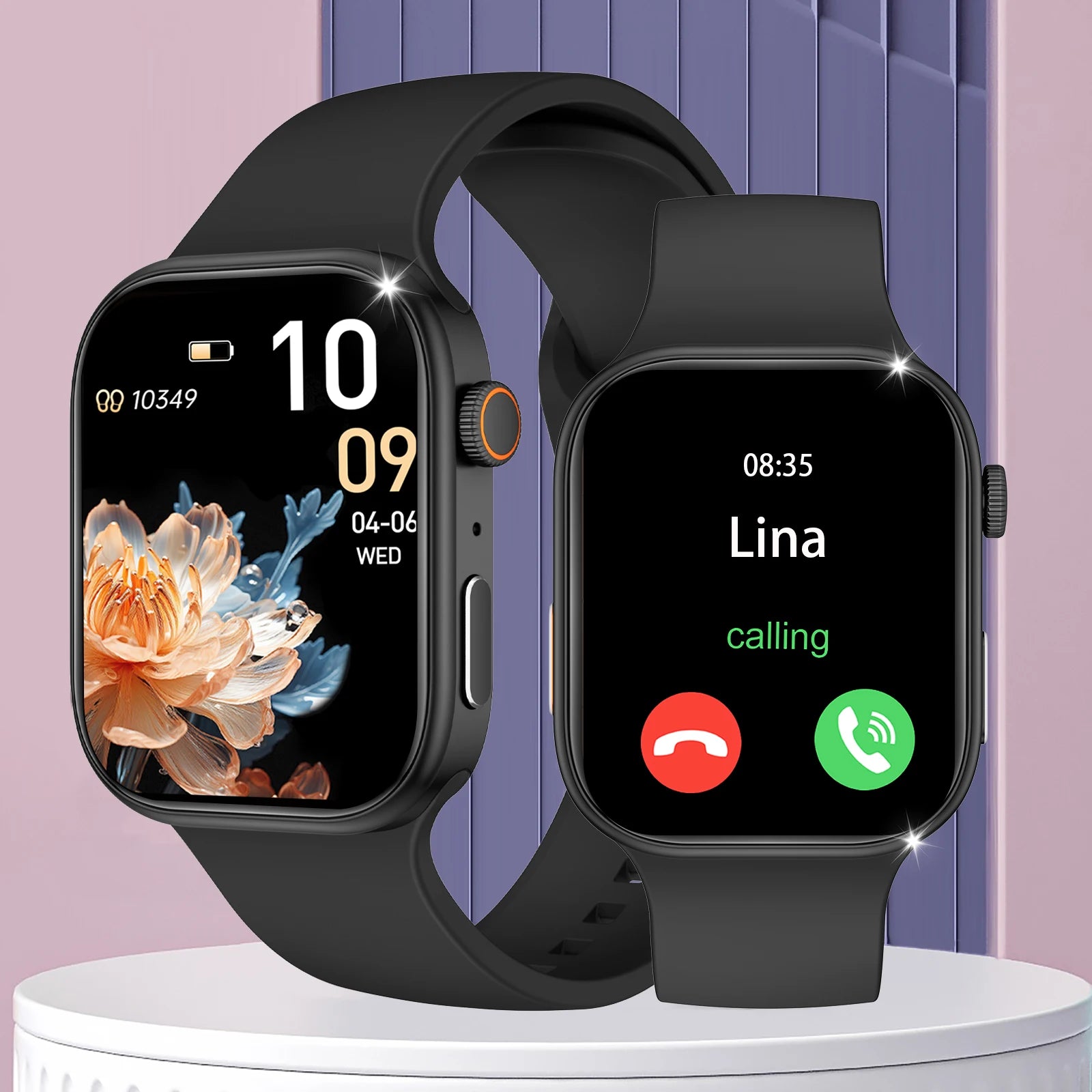 Smart Watch with 2.02-Inch HD Display – Wireless Calling/Dialing, Alarm/Message Notifications, Fitness Tracking, Music Control.