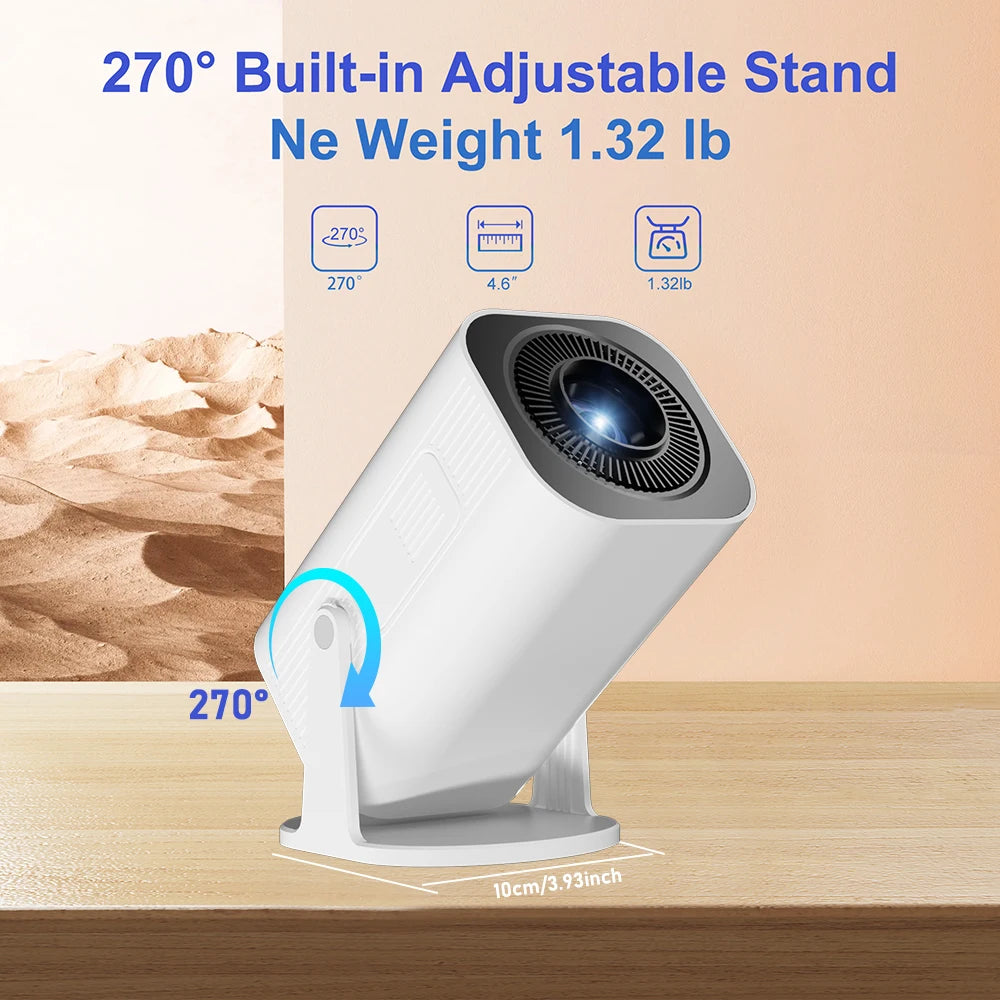Salange P330 Mini Projetor Android 14 300 ANSI 4K 8K 1080P Wifi6 BT5.3 Home Cinema Portable Projector