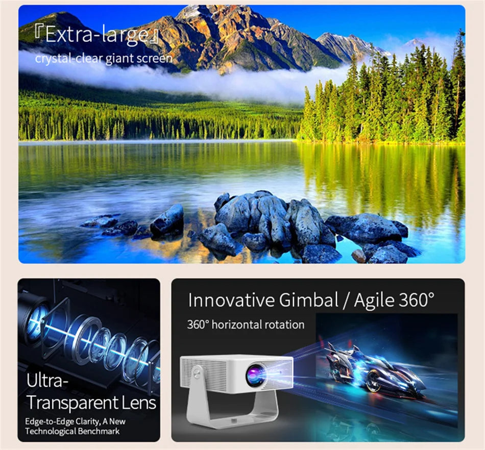 2025 X3 Projector Portable Projector Wifi Smart 1280 720P Full HD Office Home Theater Video Mini Projector Mobile Projection