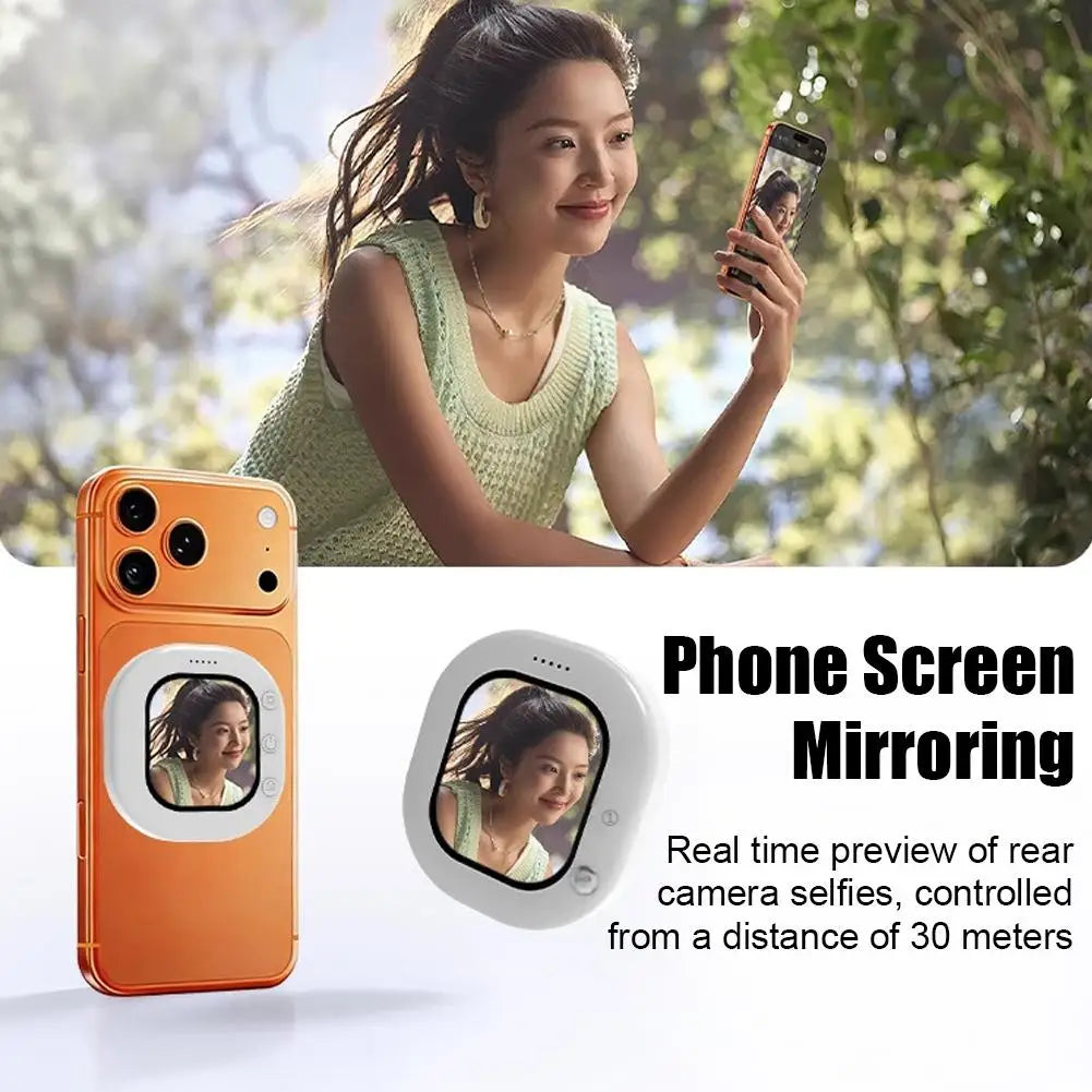 1/2PCS Mini Wireless Magnetic Phone Screen Projector Mobile Phone Rear Camera Selfie Video Camera for Vlog Live Selfie Screen