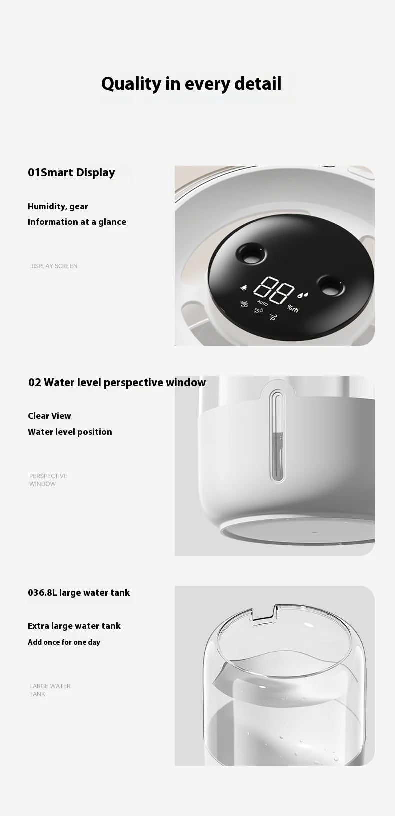 High Quality Factory Wholesale Smart Home Products 3.8L Double Water Mist Spray Smart Air Humidifier With Wholesale Price