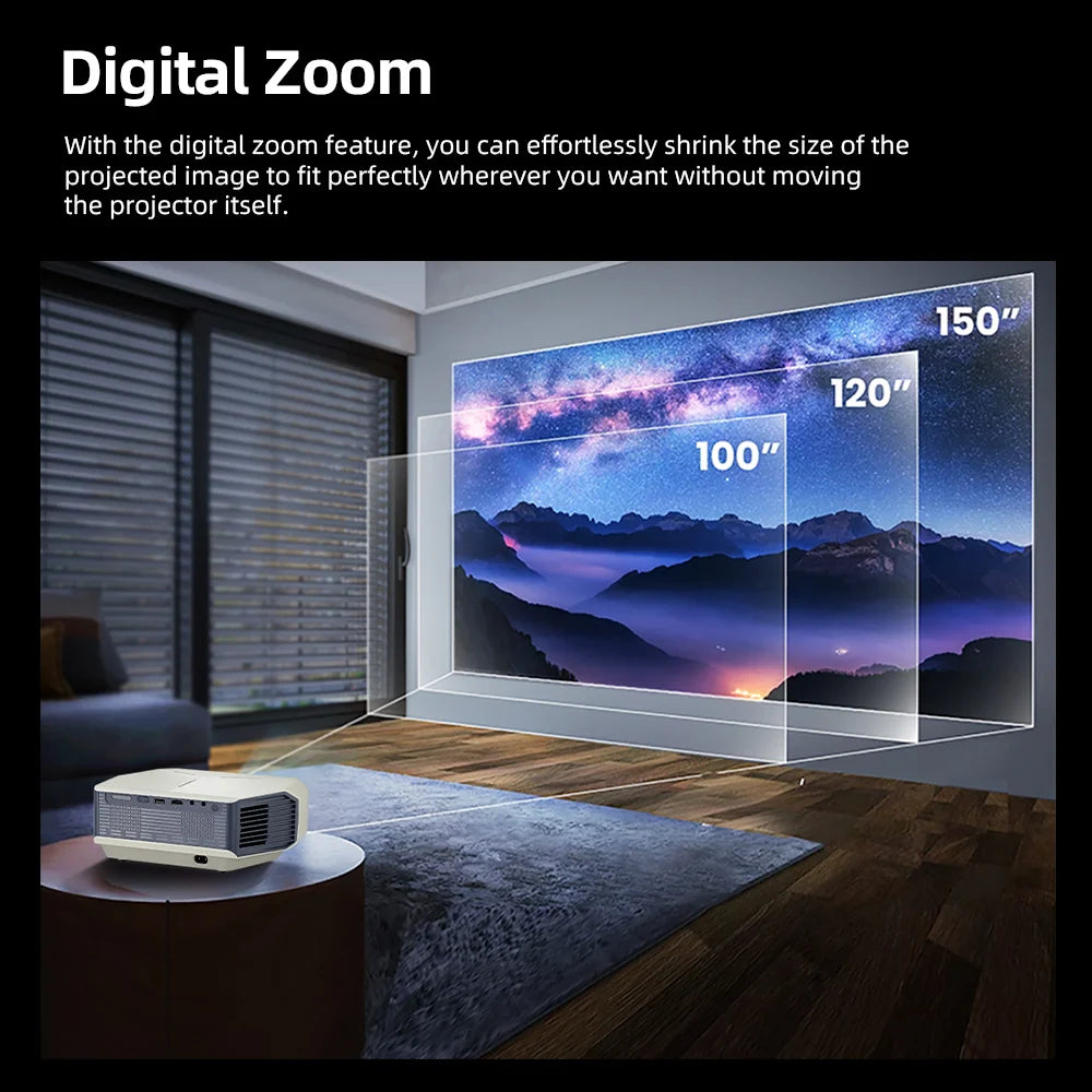 AUN A004 Pro Mini Projector — Android, Full HD 1080P, 4K Decode, Laser, WiFi, Home Theater