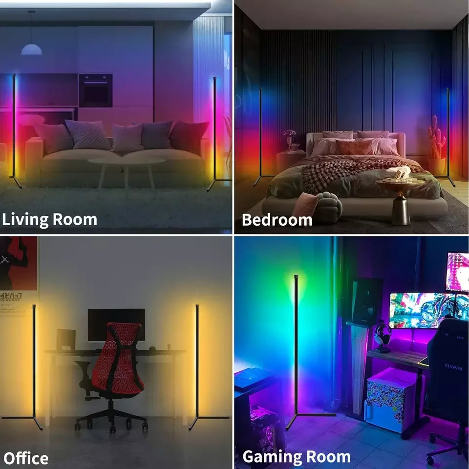 Smart RGB Floor Lamp — Music Sync, APP Control, Corner Standing Lamp for Living Room
